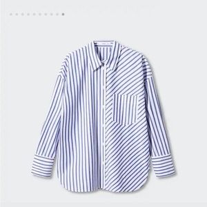Stripped cotton oversized shirt